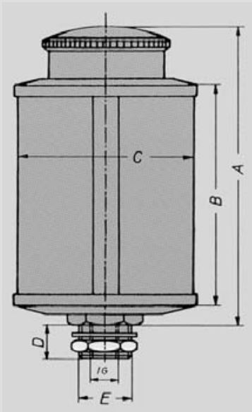 Measurements greaser OBH Brass